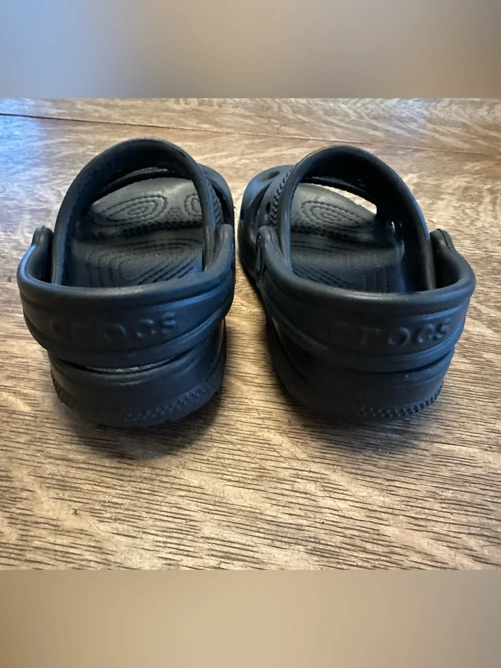 CROCS Kids Black Classic Strap Sandals